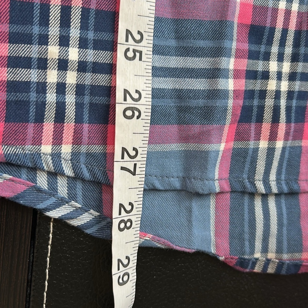 Disney Toy Story 4 Cakeworthy Bo Peep Plaid Flannel Button Up Shirt Top Sz L NEW - Picture 12 of 12